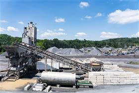 Rahns Concrete: A Rahns Concrete portable plant set up in Douglassville, PA.