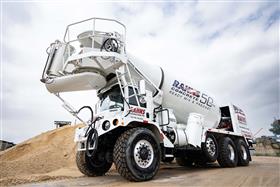 Rahns Concrete: A Terex mixer specially lettered celebrating the 50th Anniversary of Rahns Concrete.